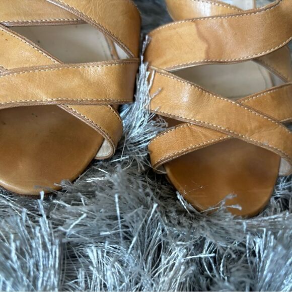 Manolo Blahnik Crisscross Sandals strappy dress shoe heels y2k open toe cage - Picture 2 of 7